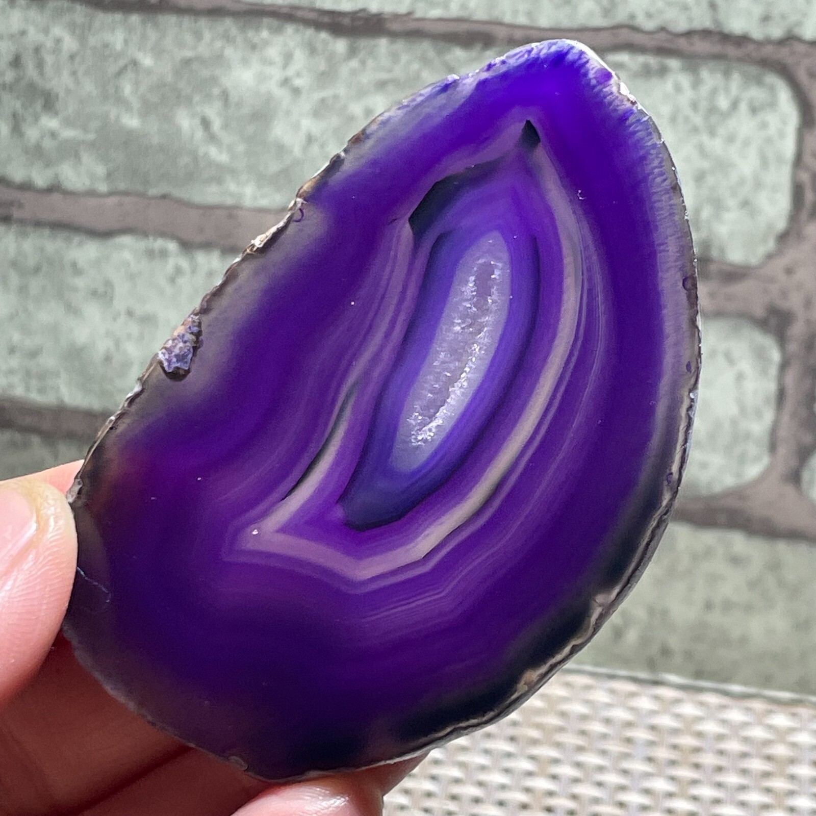Bedrock Natural Agate Slice Coasters Display Table Geode Decor 48g F100