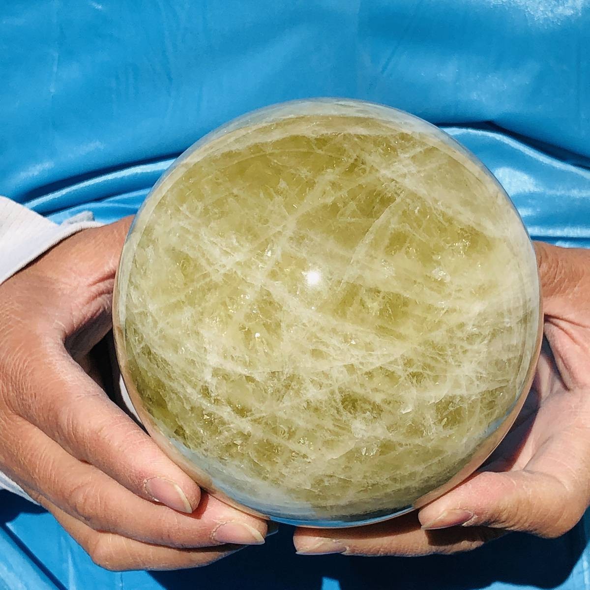 4.51LB Natural Yellow Crystal Ball Quartz Yellow Crystal Ball Healing