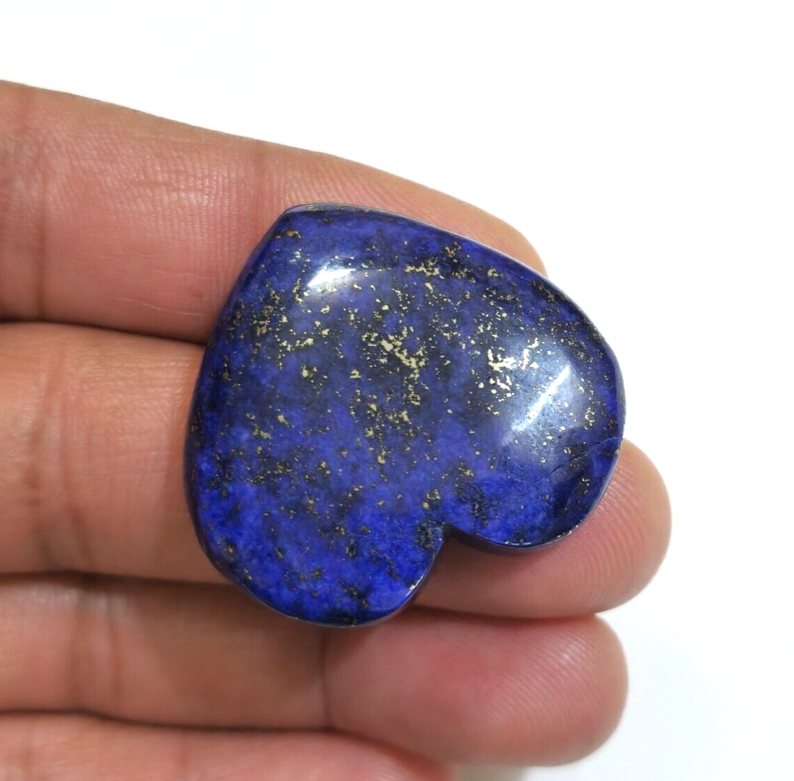 Glowing Lapis Lazuli Heart Shape Cabochon 103 Crt Loose Gemstone For Jewelry