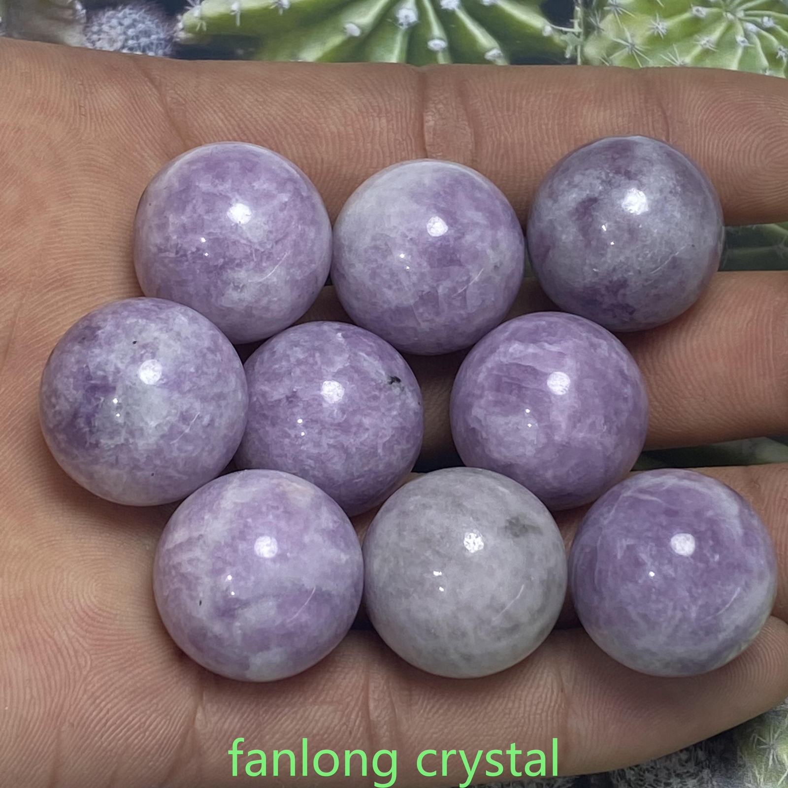 10pc Natural lepidolite Ball Sphere Quartz Crystal Mineral Gem Healing 20mm