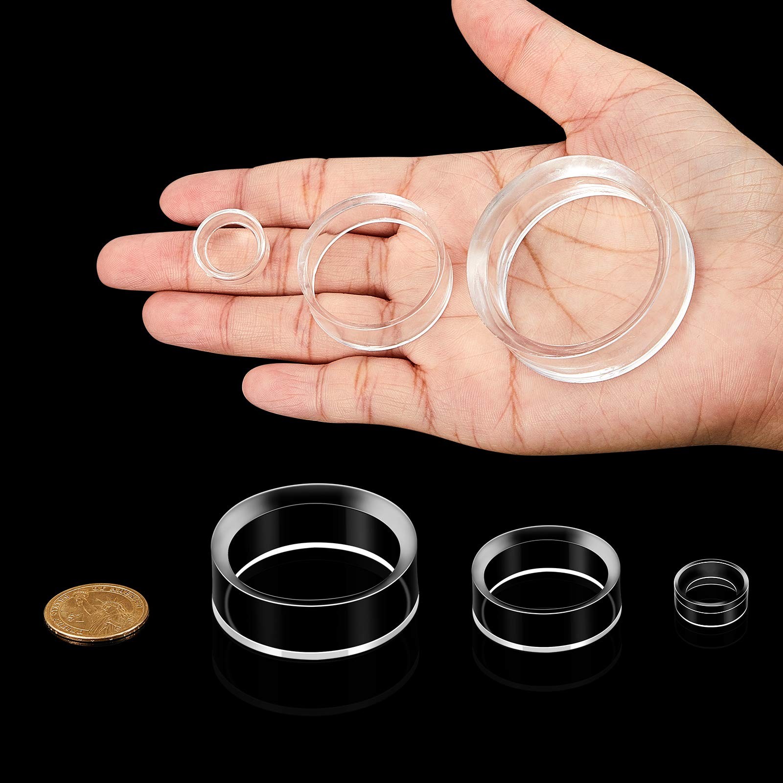 30 Pieces Crystal Sphere Stand Acrylic Sphere Holder Small Medium Large round Ba