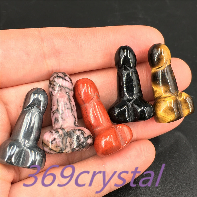 A lot of Natural mini Small Penis Quartz Crystal Massage Wand Healing wholesale