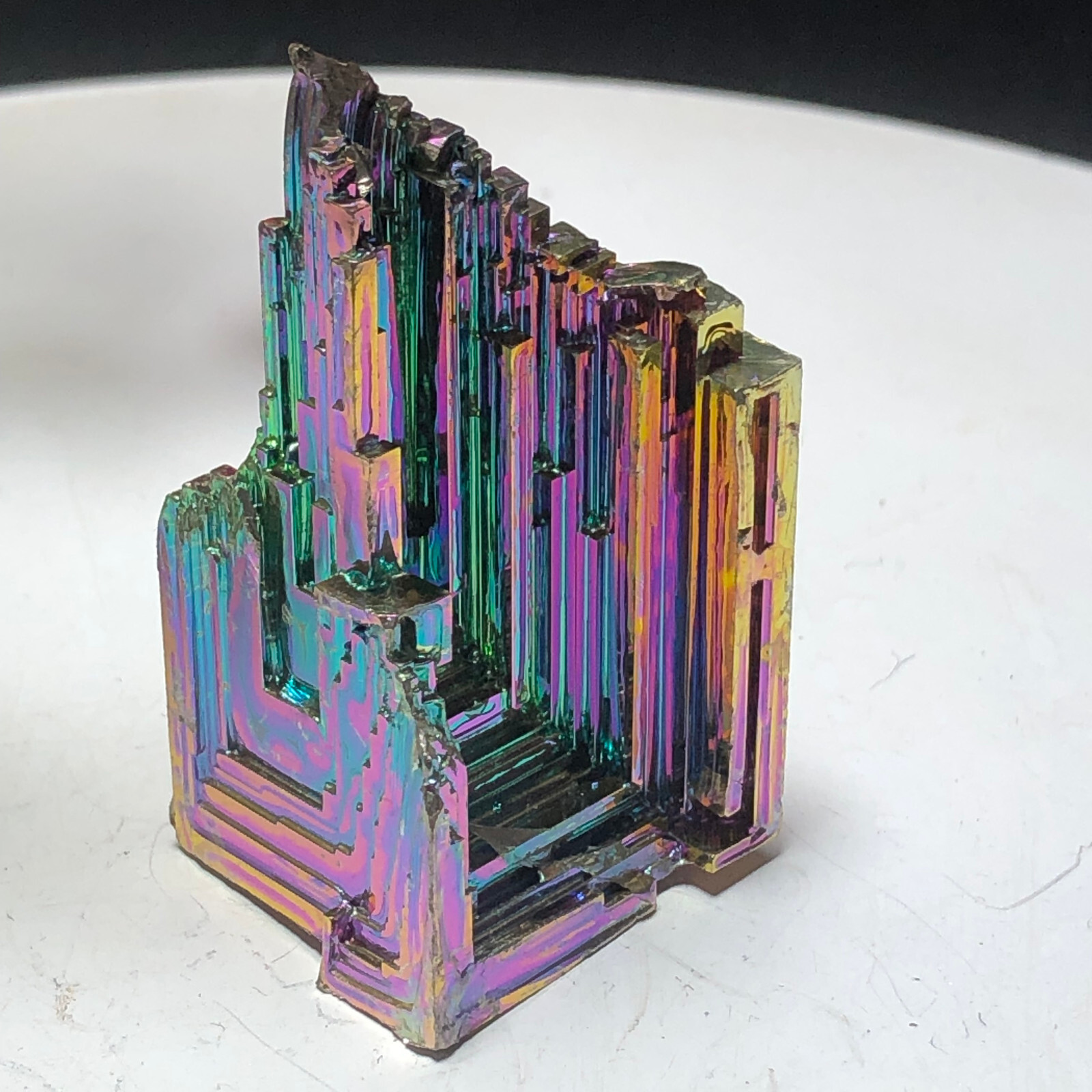 71GNatural Rainbow Aura Titanium Bismuth Specimen Mineral Gemstone Crystal Rock