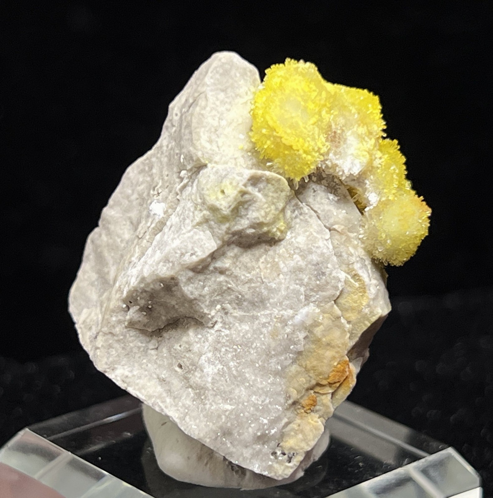 34mm Carlhintzeite & Creedite flower on matrix, FLUORESCENT