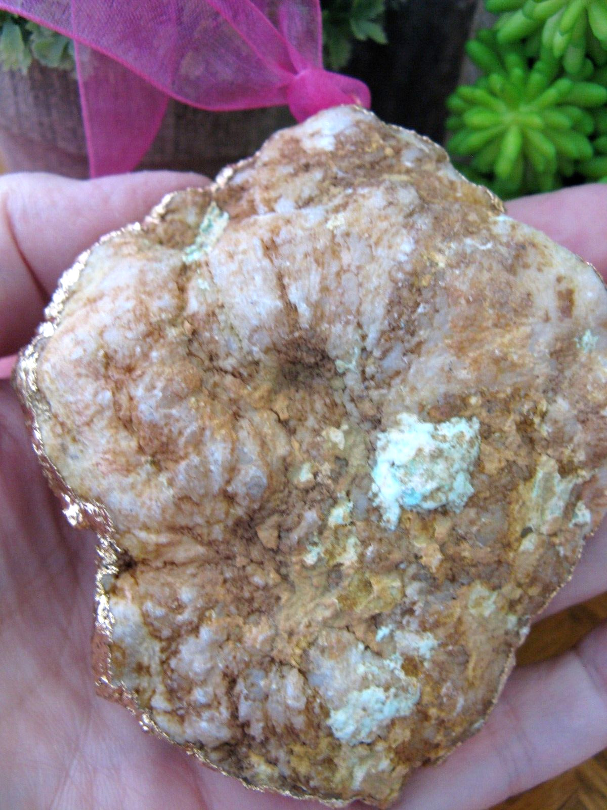 New XXL Angel Aura Natural Quartz Crystal Druzy Geode Christmas Ornament