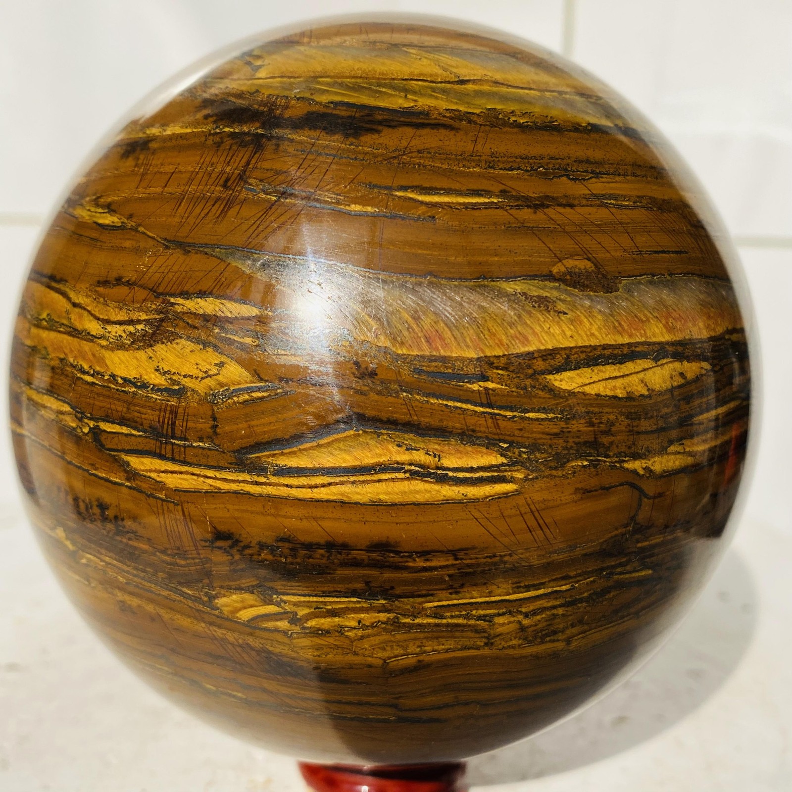 Natural tiger’s eye ball quartz crystals sphere gem reiki healing 2360g