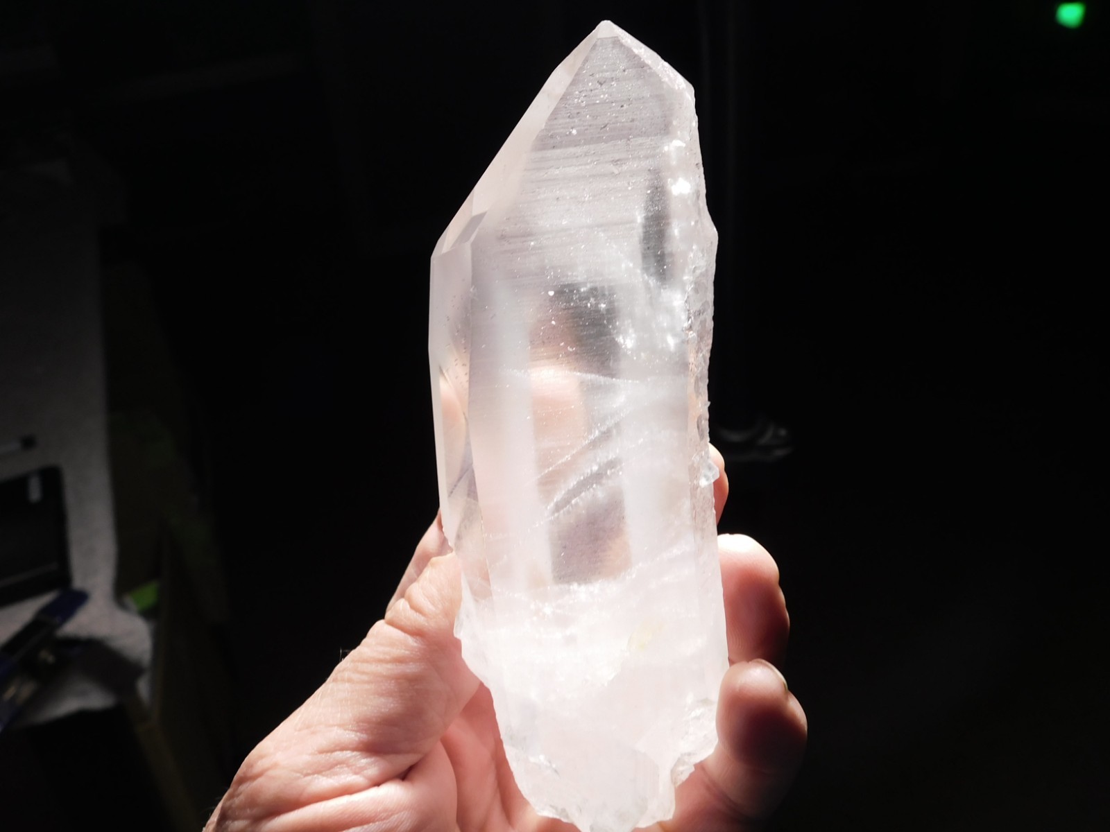 Big! Semi Translucent LEMURIAN Quartz Crystal From Brazil 443gr