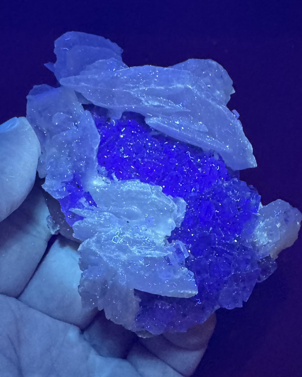 Fluorite, Dolomite, and Calcite, Jaimina Mine, Asturias, Spain