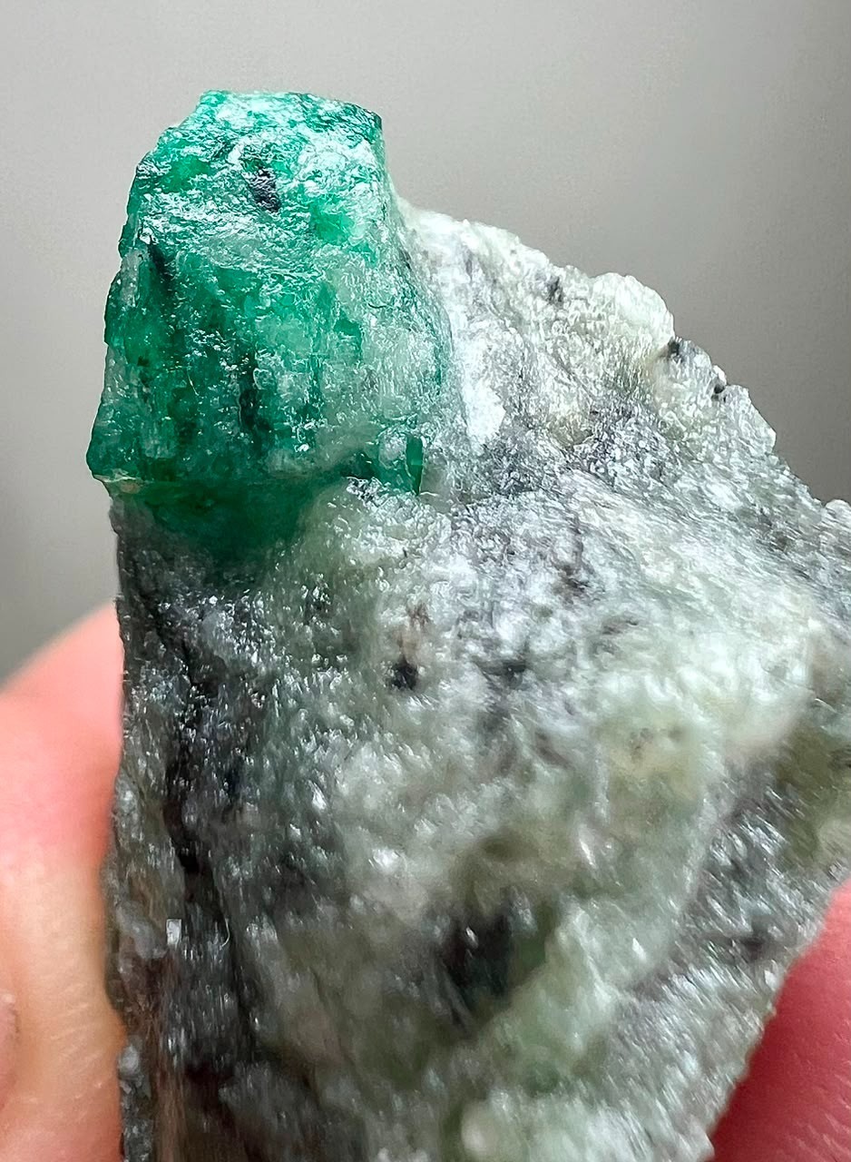 73 CT, Natural Top Green Emerald Crystal on Matrix From Swat Pakistan
