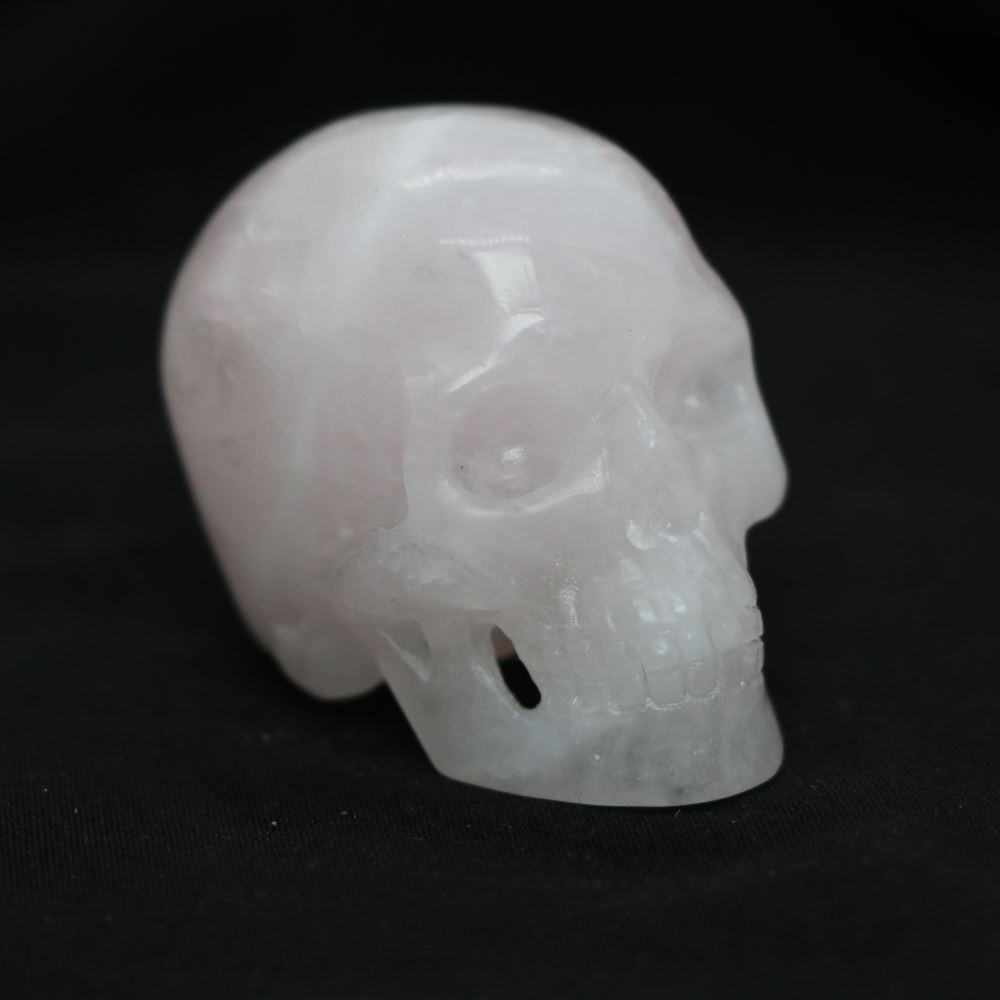 2″ ROSE QUARTZ CRYSTAL Carved Crystal Skull Realistic Healing Randomly Send 1pc