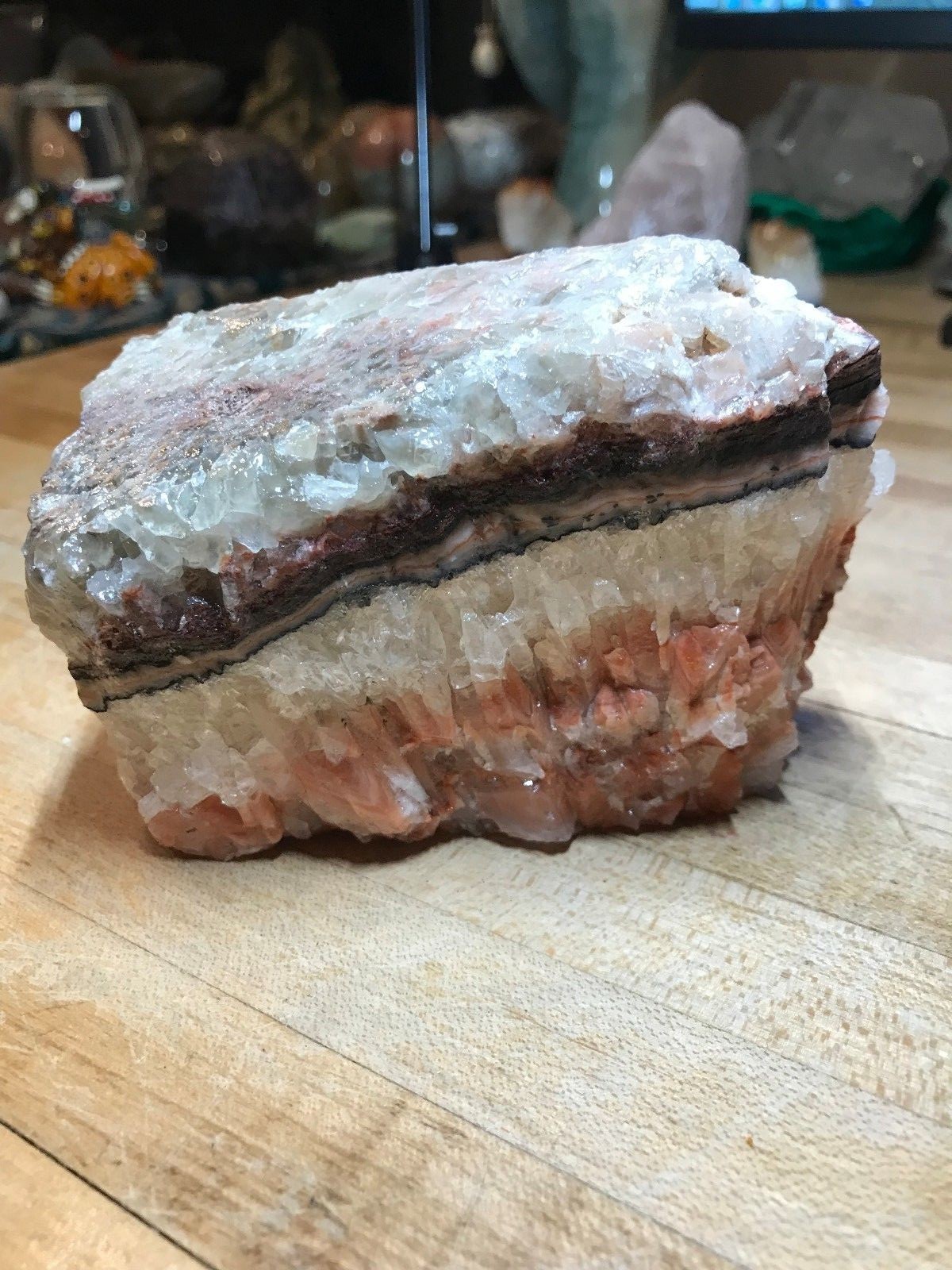 Multicolored Calcite Crystal Mineral Gemstone Medium Natural Rock Specimen 002