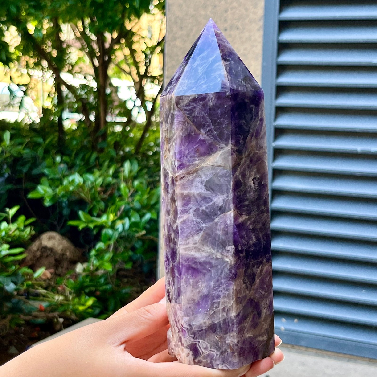 Premium Amethyst Crystal Tower Natural Purple Polished Point 2.8 lb