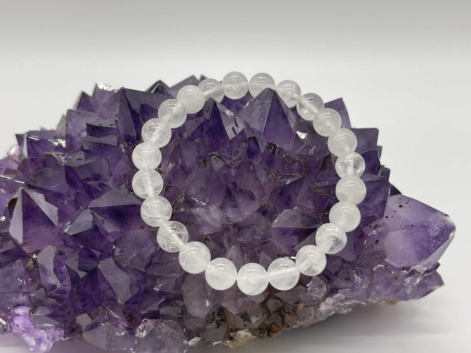 Grade A++ Clear Quartz Crystal Bead Bracelet 8mm, Genuine Gemstone,Wholesale Lot