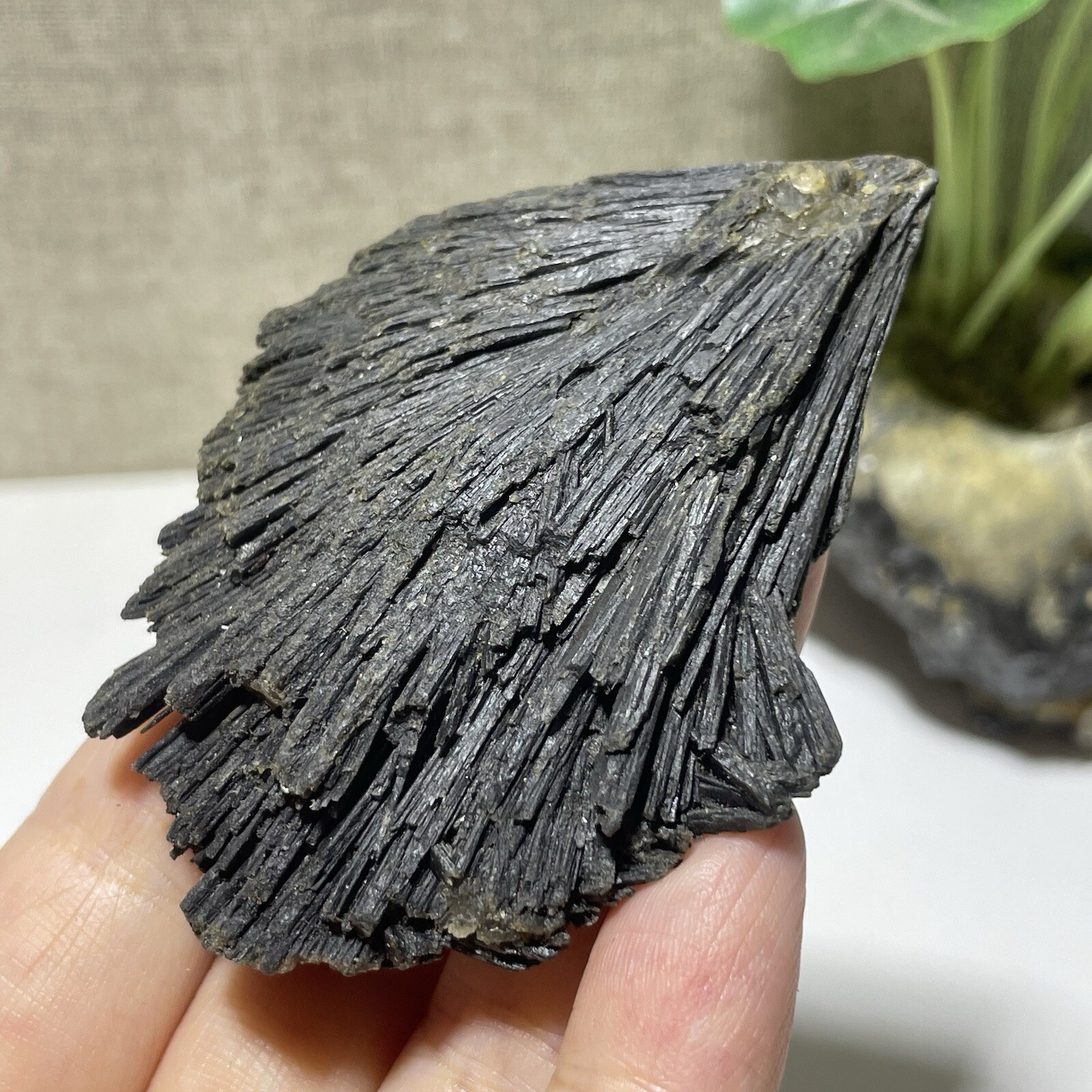 Natural Irregular natural black crystal cluster mineral specimen（dian qishi）71g