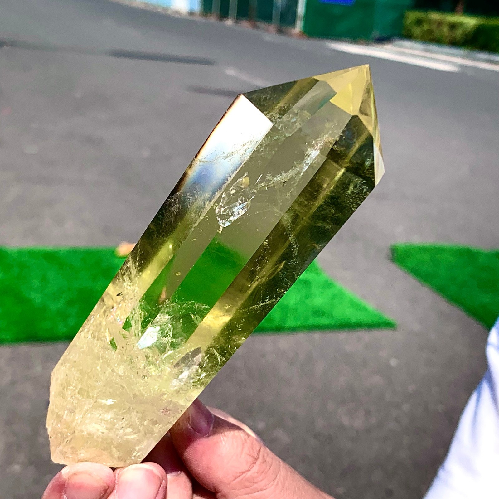 284G Natural citrine obelisk tower wand points spiritual healing