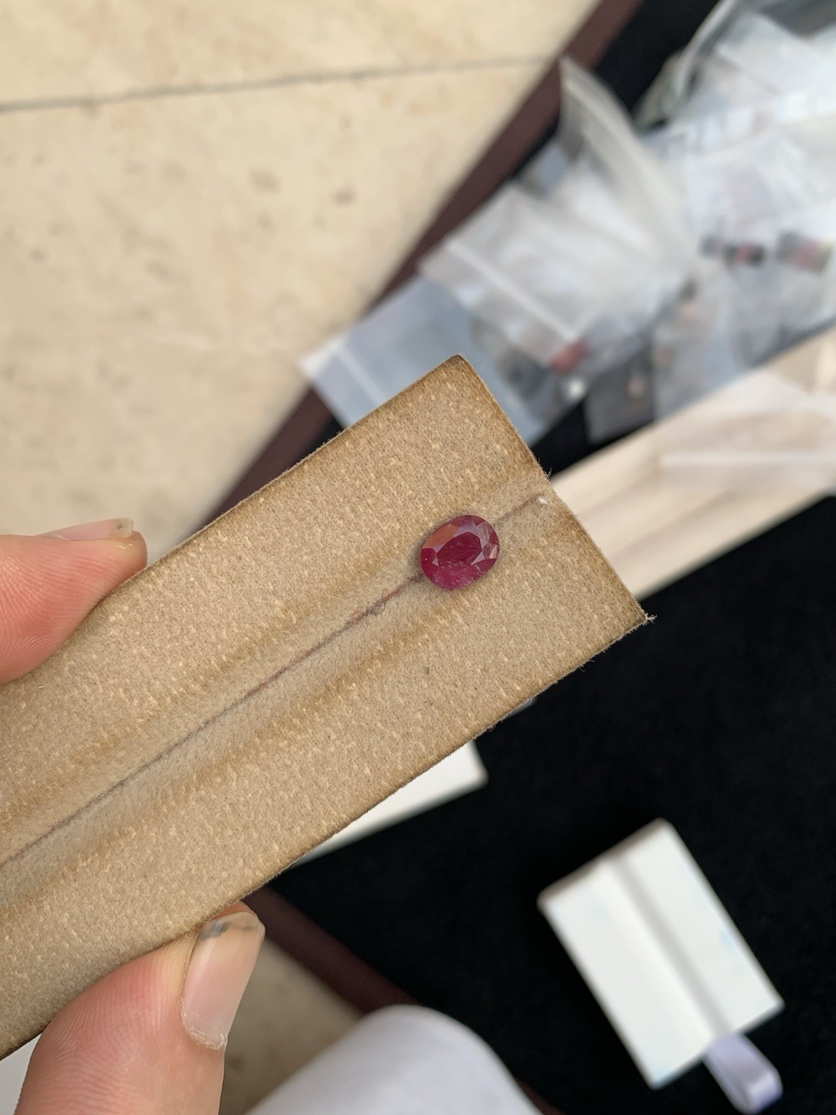 1.40ct natural oval cut faceted rubbilite tourmaline from afghanistan 8.3mm
