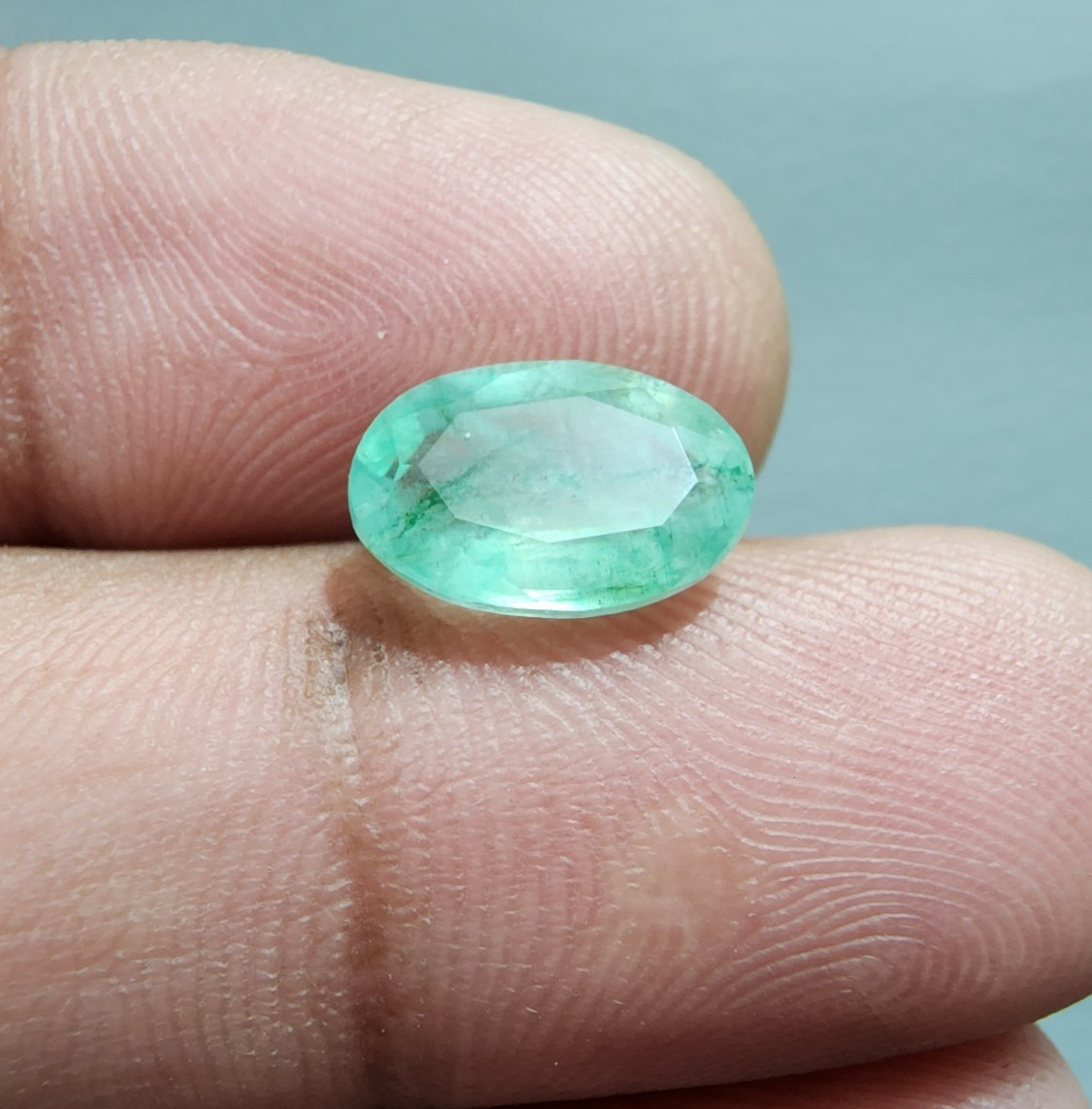 Beautiful Zambian Emerald Oval Shape 3.10 Crt Rare Green Faceted Loose Gemstone