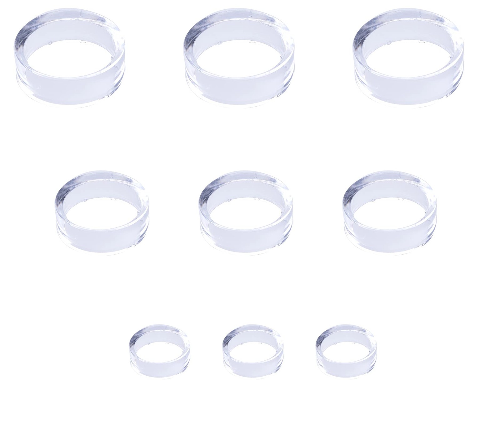 9 Pcs Display Stands Acrylic Clear Small Round Baseball Ring Stands Easel Hol…