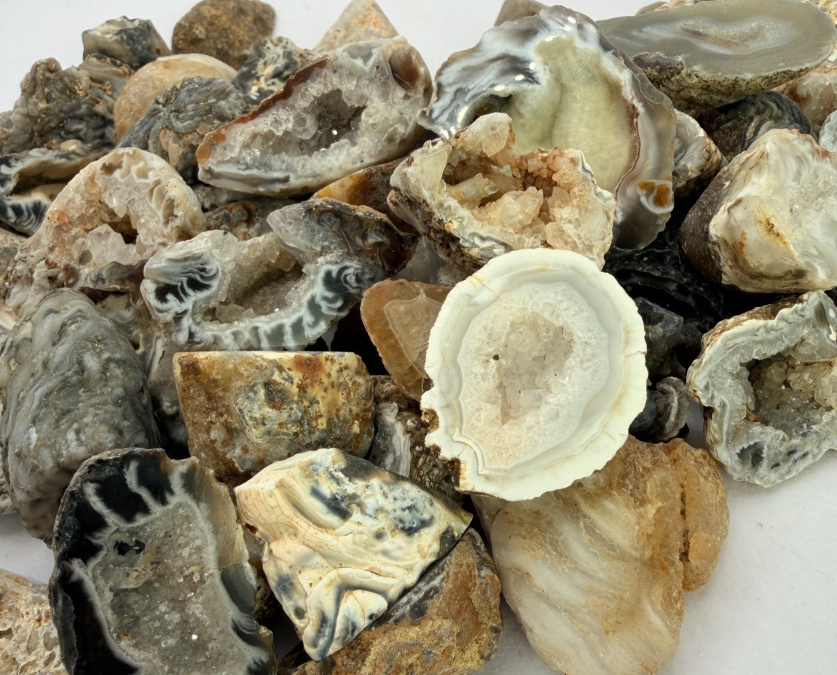 1 2 lb Mini Occo Geodes Brazil Agate Druzy Crystal Variety Lot 9 12pcs 1″