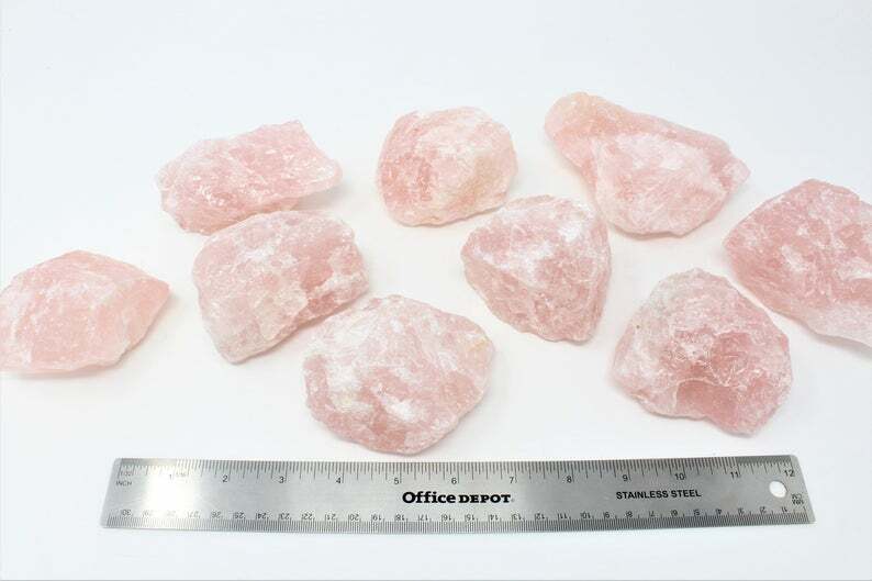 Rose Quartz Rough Raw Crystal Stone from Brazil – High Grade A Quality