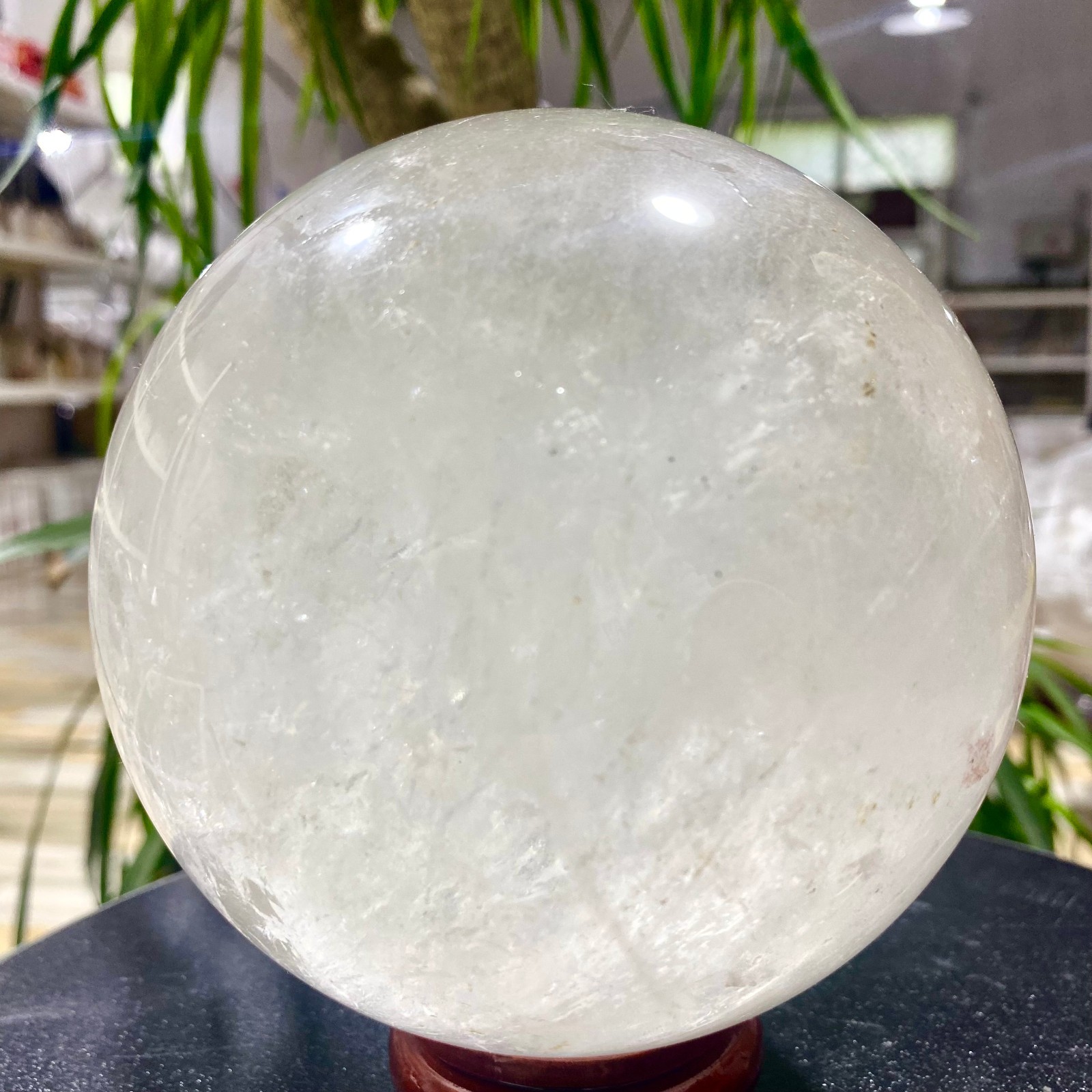 5.29LB white crystal transparent quartz crystal ball Reiki repair