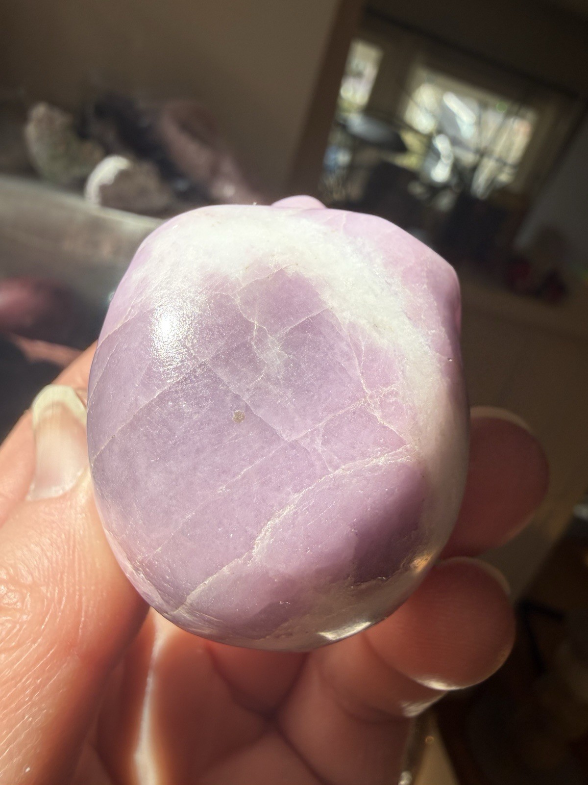 Natural Lepidolite Skull Carving Crystal Pink Gemstone From Australia