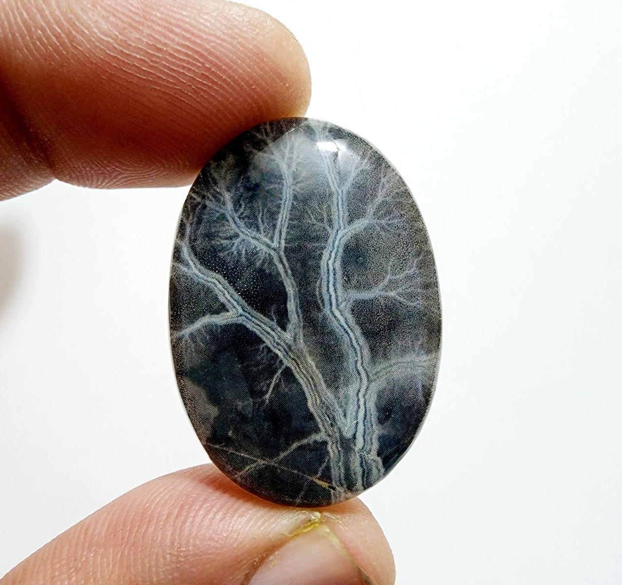 Designer Dendrite Opal Stone 50Crt Oval Shape Loose Gemstone Cabochon 35x24x7MM