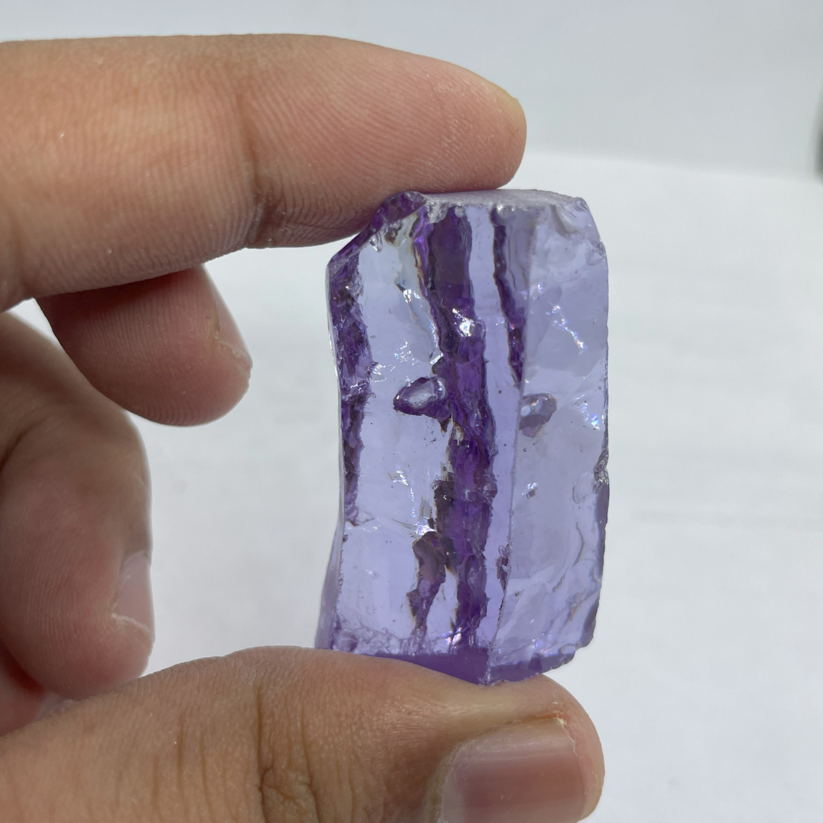 Purple Zircon Rough Gemstone, 100-200ct Healing Crystal for Jewelry Making