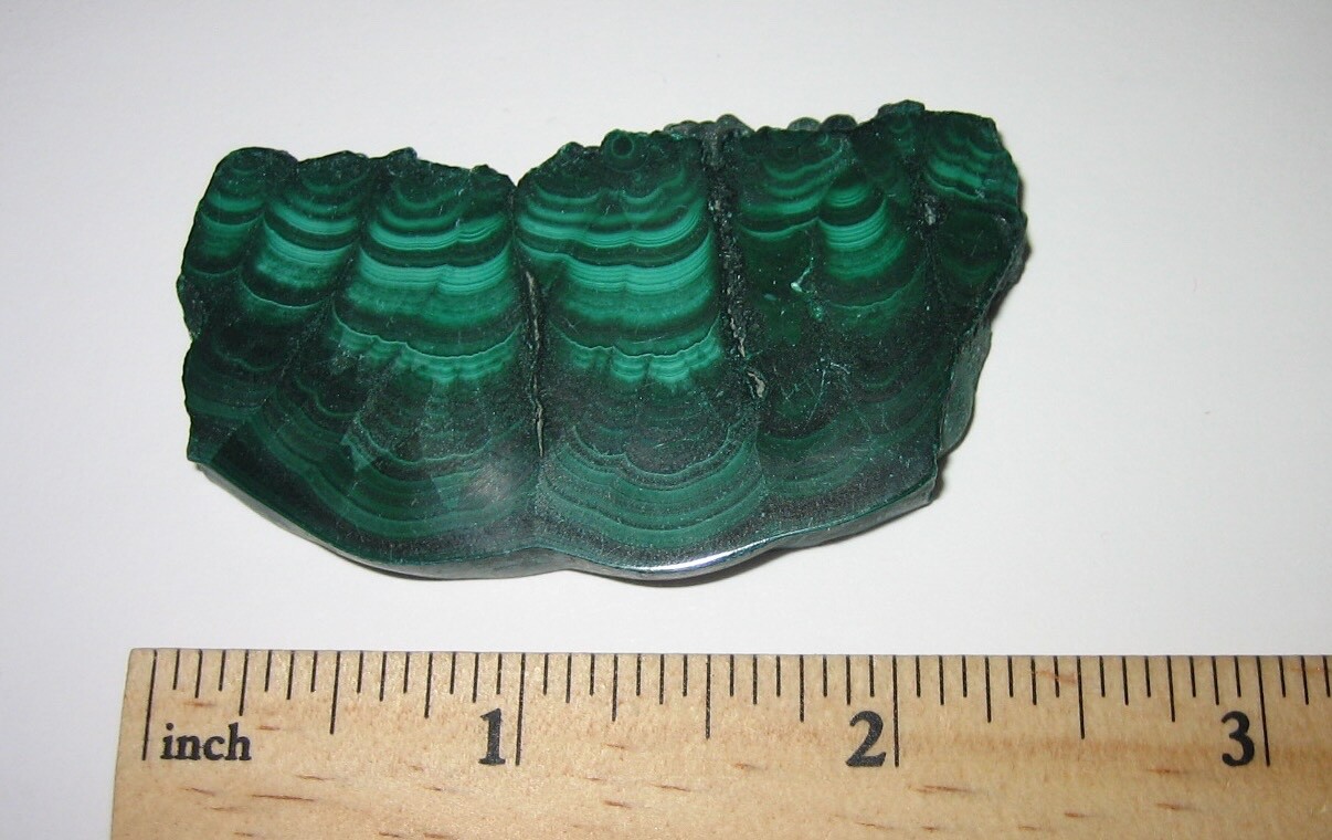 2.3″ x 1.25″ POLISHED NATURAL MALACHITE STONE MINERAL SLAB FROM THE CONGO 42g *1