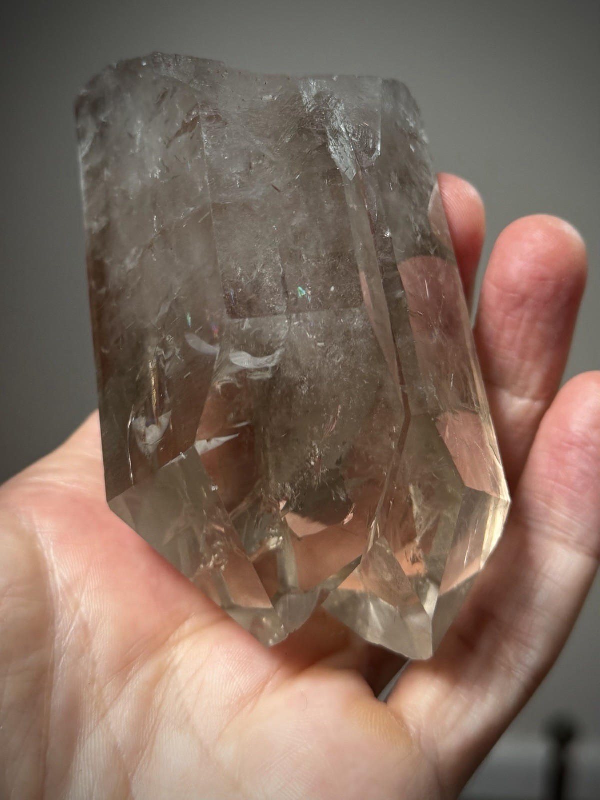 Twin Quartz Crystal Natural Smoky Quartz Rainbow Quartz Crystal Twin Quartz