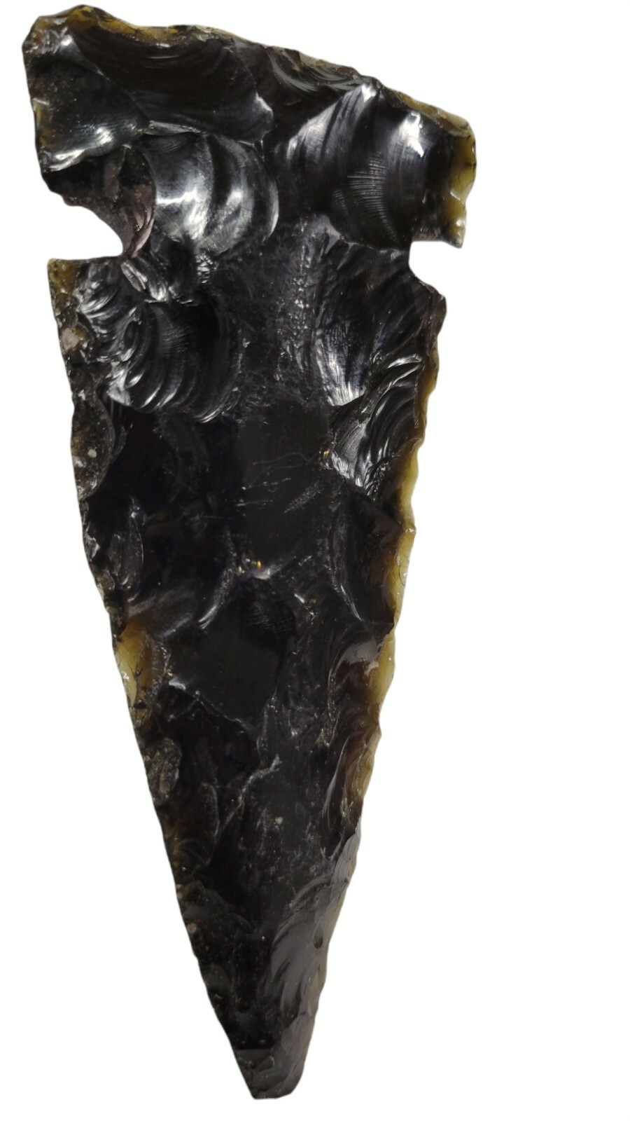 Black Obsidian Spearhead, Obsidian Arrow, Black Obsidian, 5.5 Inches