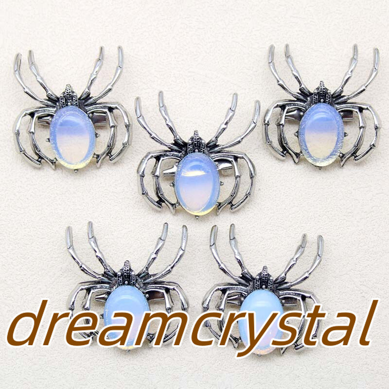 50pcs Mix Natural Quartz Crystal Alloy Spider Skull Reiki Random Insect Skull
