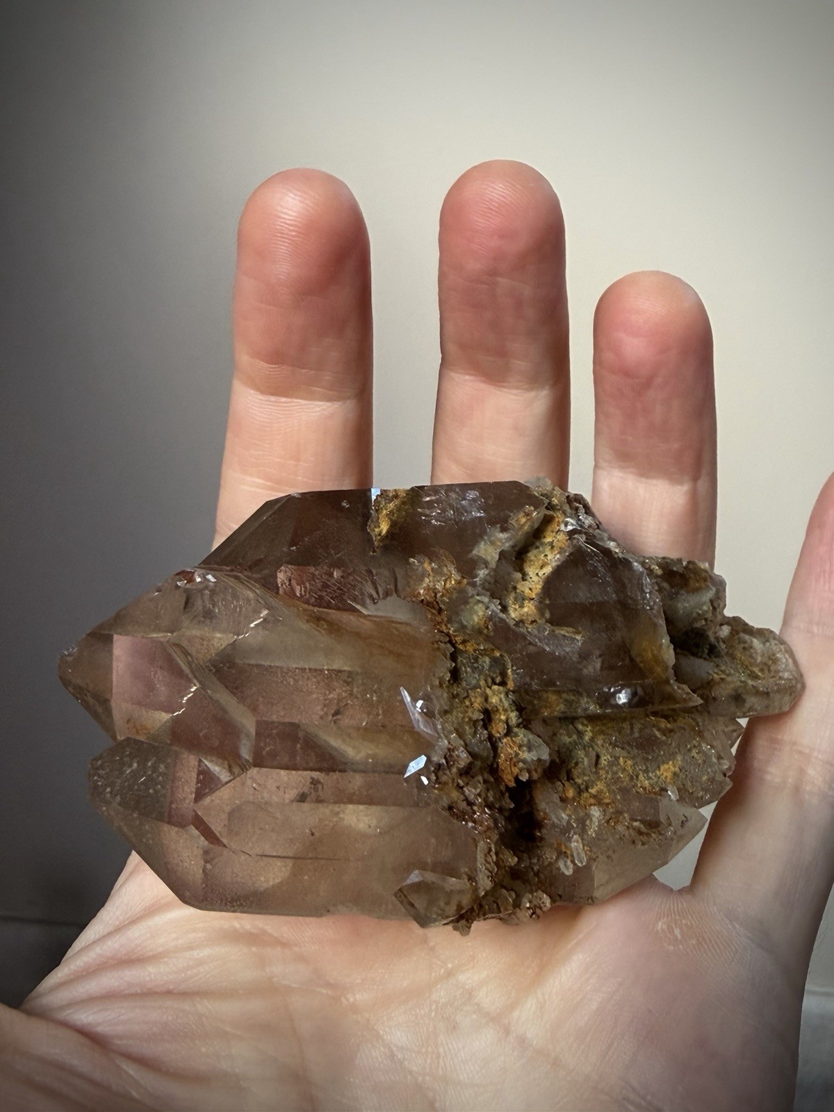 Double Terminated Quartz Crystal Dissolved Quartz Natural Smoky Quartz Floater