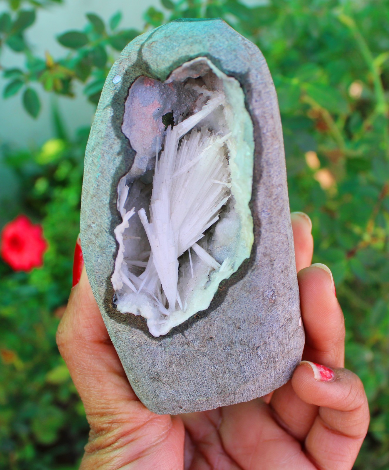 Scolecite Format In Geode Minerals Specimen#A9
