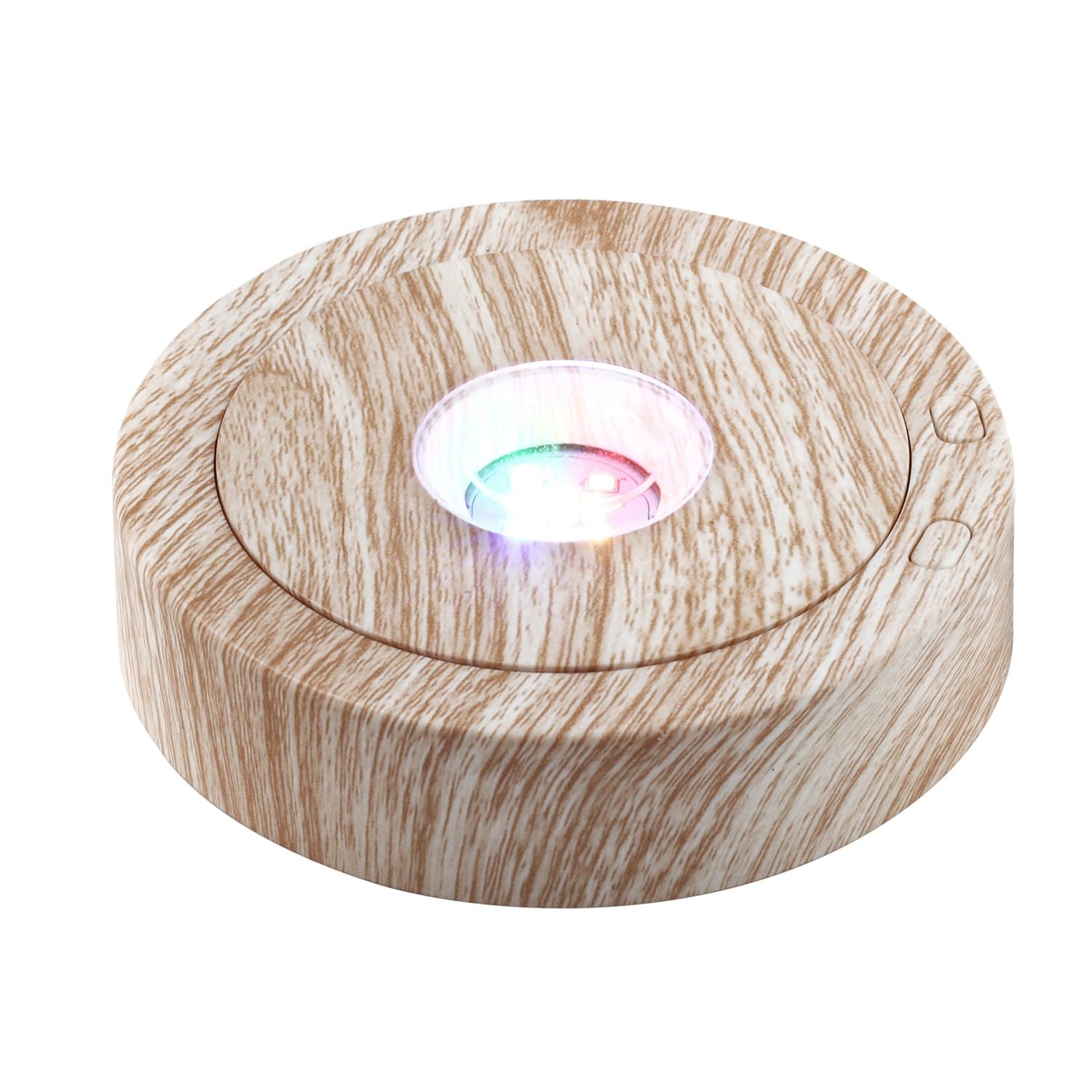 Rotating Base – Positive and Negative Rotation Display with 7 Lights Wood Gra…