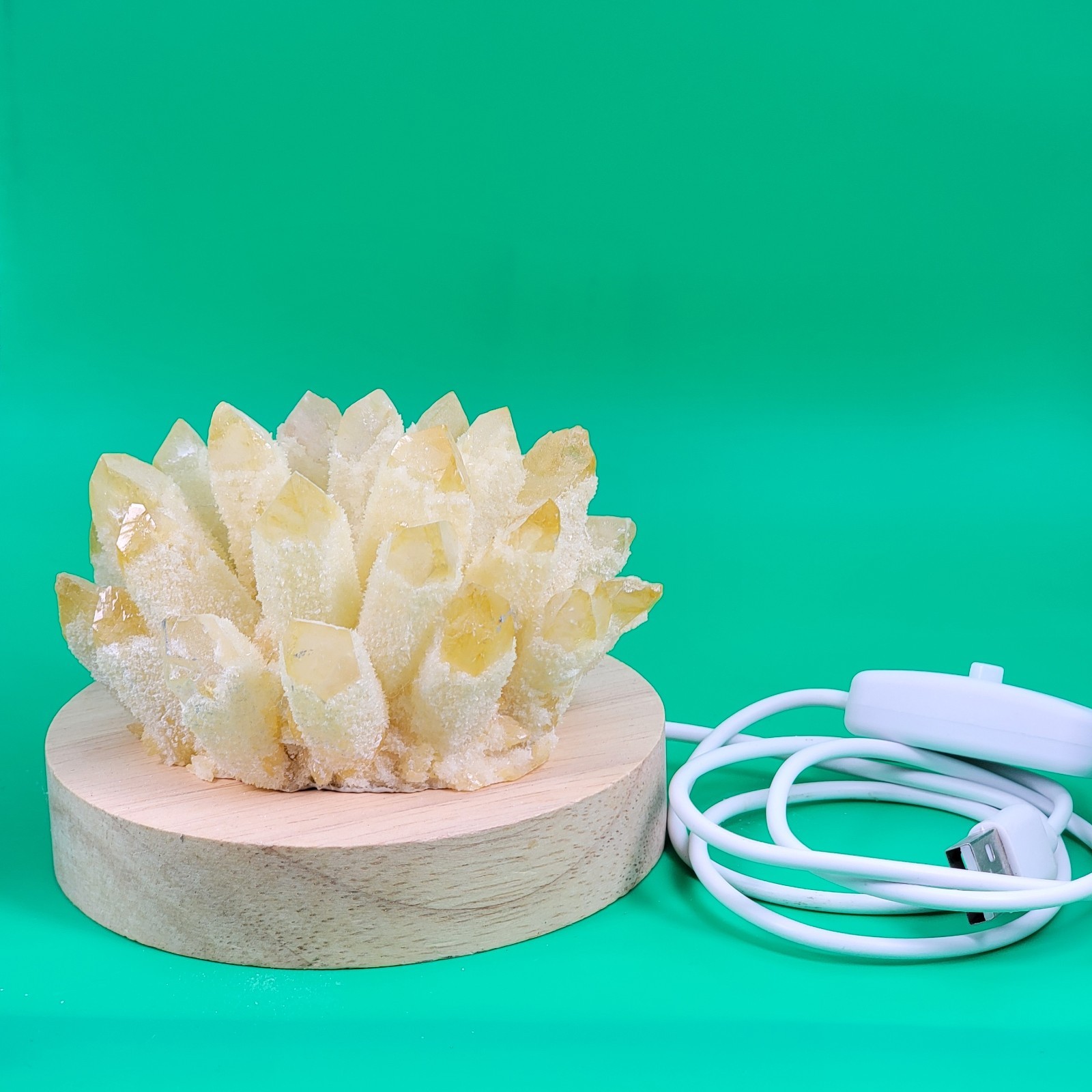 Natural Rare Raw Citrine Ghost Phantom Cluster Crystal Changing Color Night…