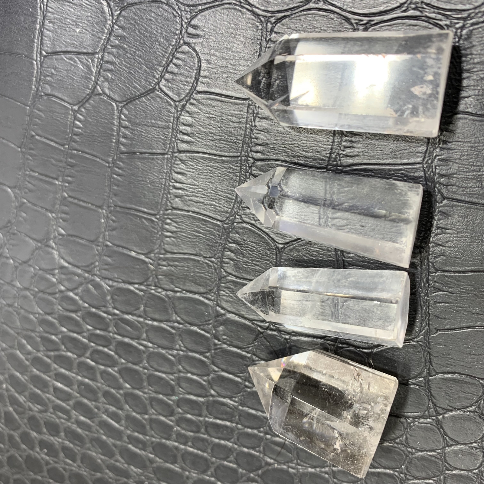 20pc natural mini clear quartz obelisk crystal wand point healing random