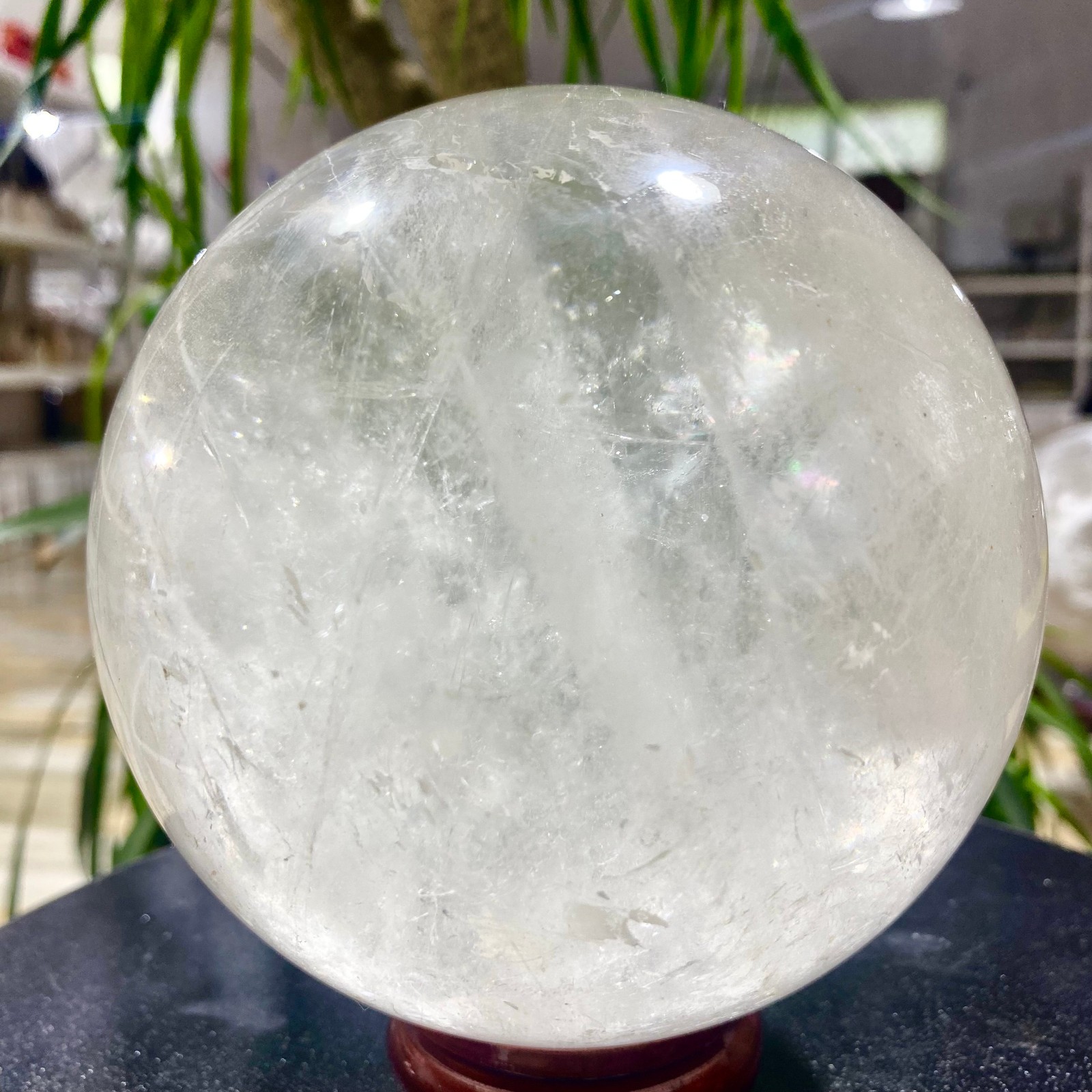 5.29LB white crystal transparent quartz crystal ball Reiki repair