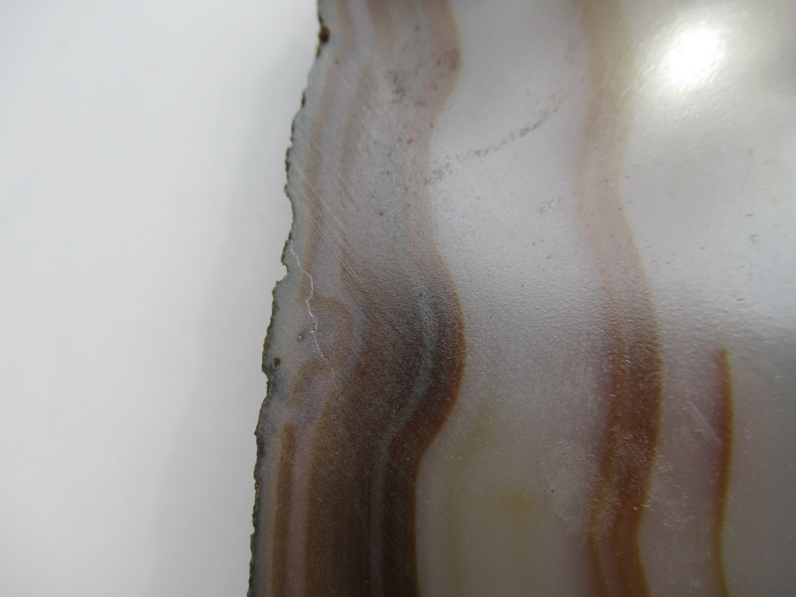 Vintage 10″ Tall Agate Slice on Brass Stand, Marked India, Stone Display Piece