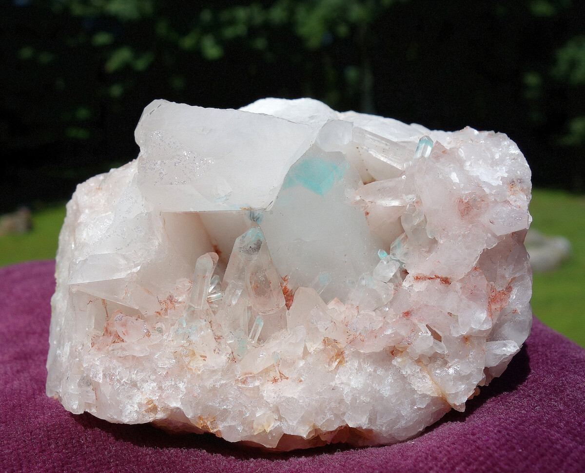 Ajoite in Quartz Cluster Crystal Messina Copper Mine South Africa