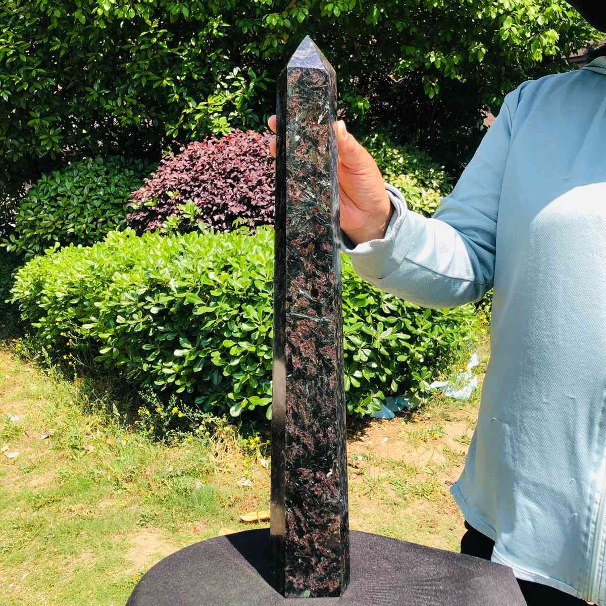 8.44LB Natural Firework Obelisk Tower Reiki Healing Crystal Point Wand