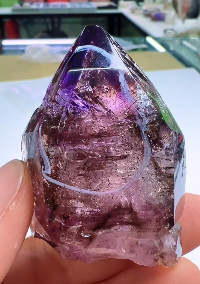 51*36*25mm Natural Enhydro Quartz Crystal Moving Water Drop Reiki Heal Specimens