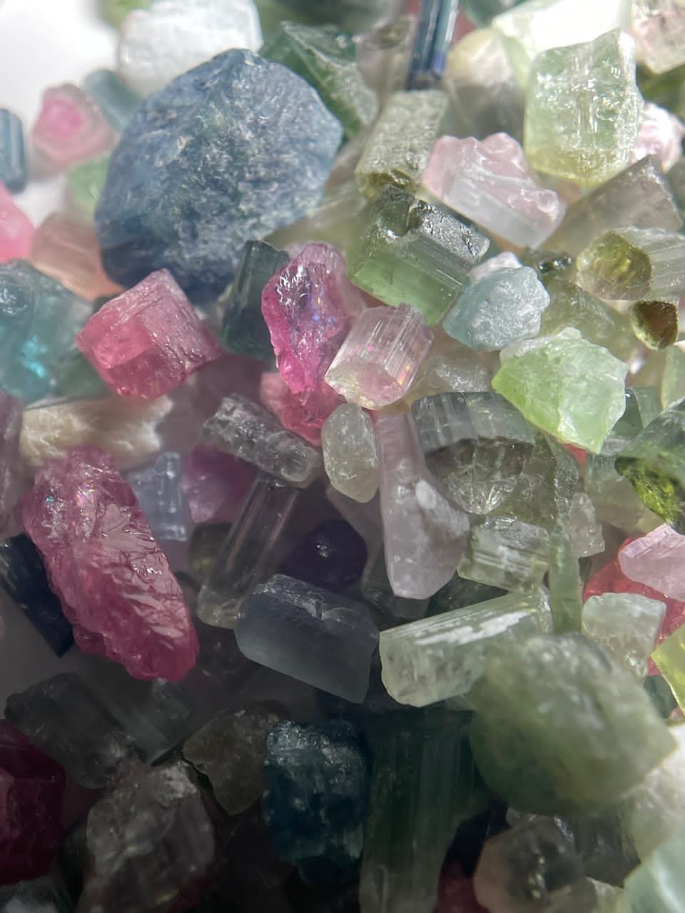 1430- Carats Natural multi colour Tourmaline Crystals Lot from Afghanistan