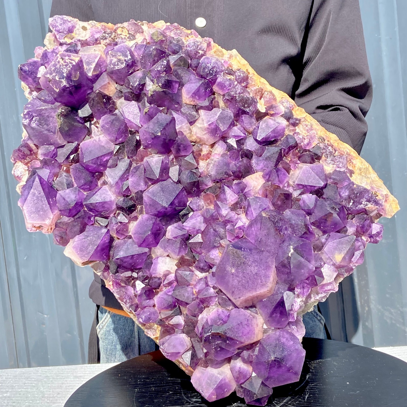 42.54LB Natural amethyst Cluster Quartz Crystal backbone mineral Specimen Healin