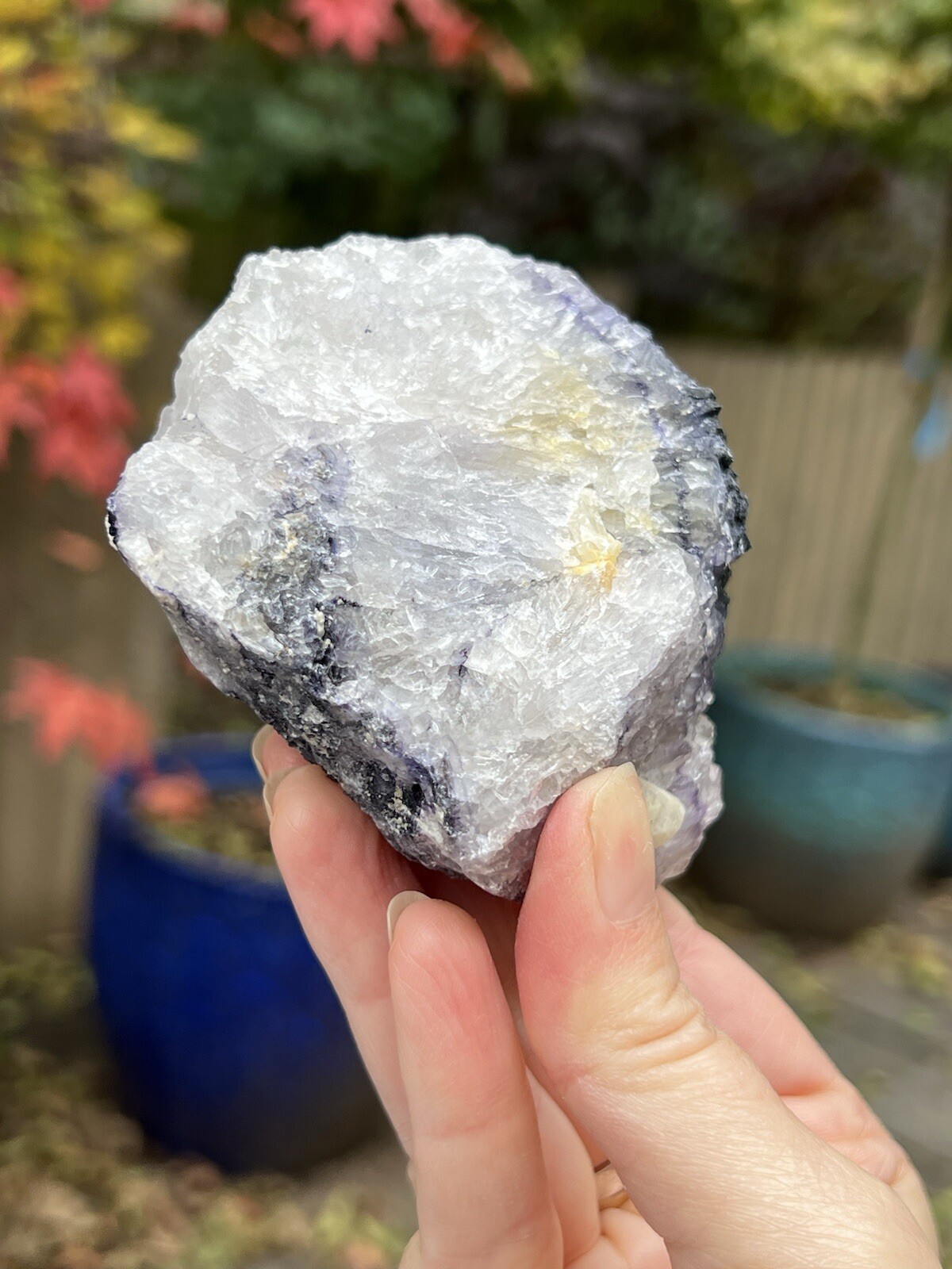 Blue John Fluorite Mineral Specimen United Kingdom 307g 10