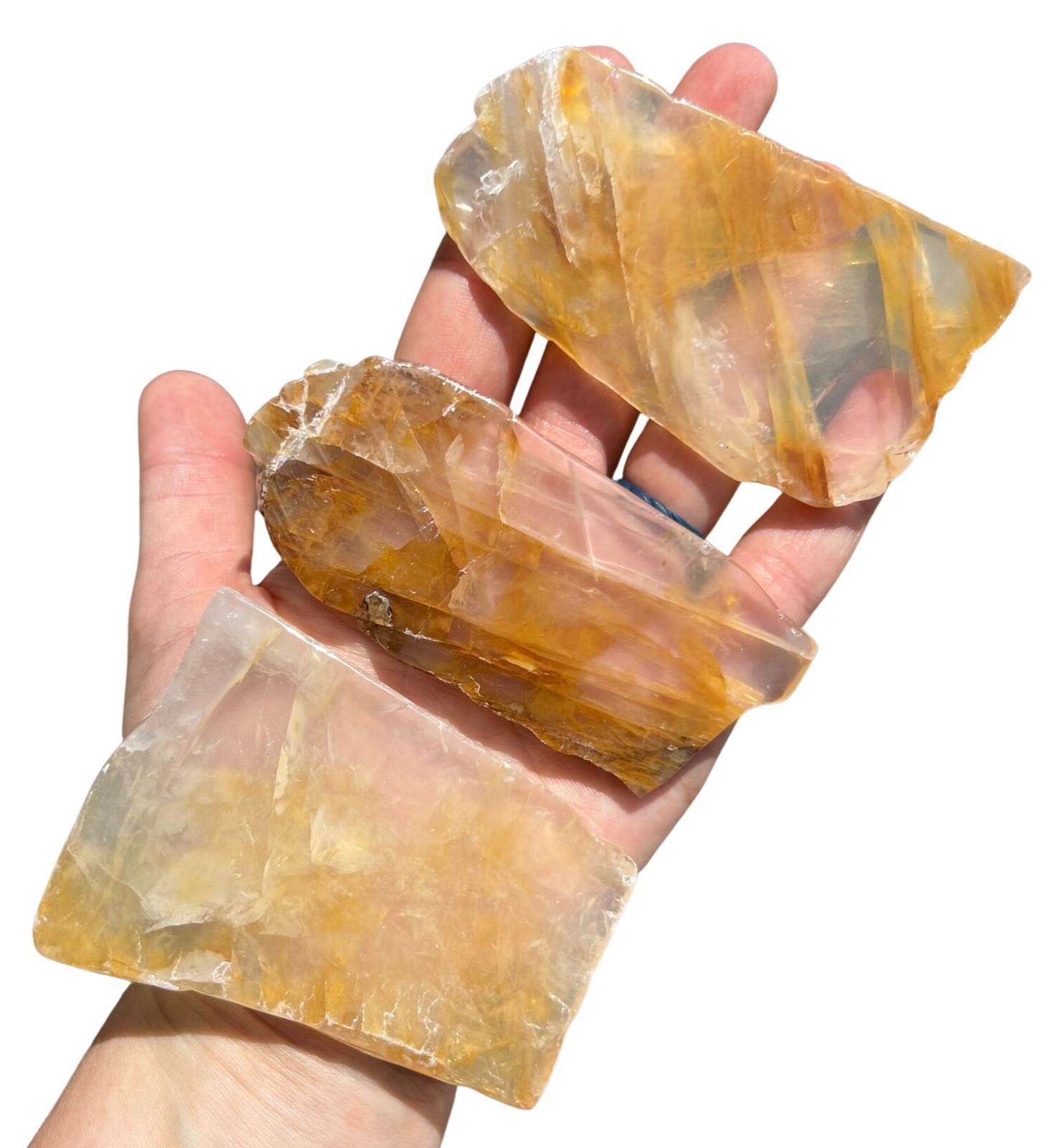 Golden Healer Quartz Slice, Natural Golden Healer Quartz from Brazil