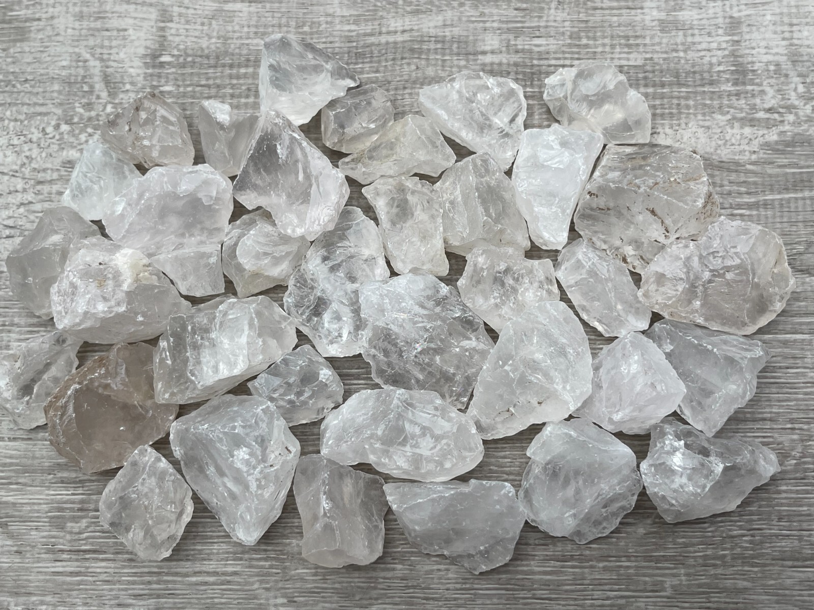 Natural Rough Clear Quartz Chunks, 1-2″ Raw Clear Quartz, Wholesale Bulk Lot
