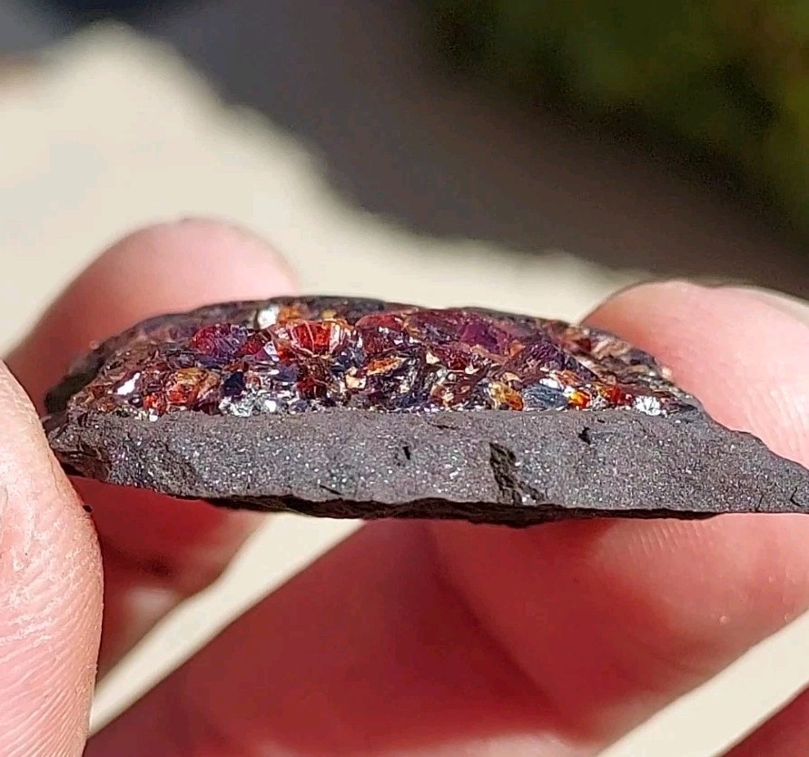 ULTRA RARE GEM RHODOCHROSITE ON MATRIX N’Chwaning I Mine, KMF, South Africa