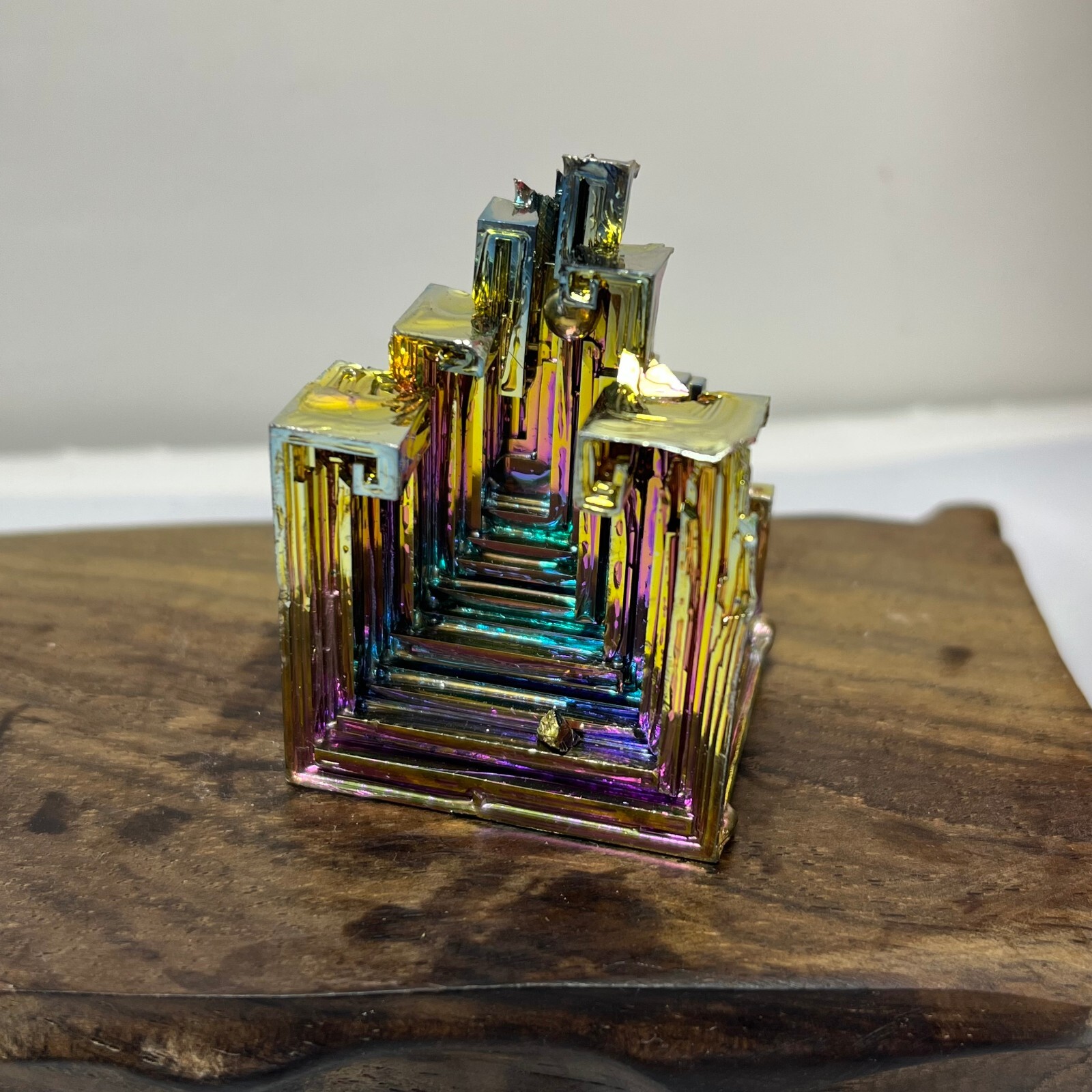 102g ram Bismuth rainbow crystal elementBi gemstone Mineral specimen healing 955