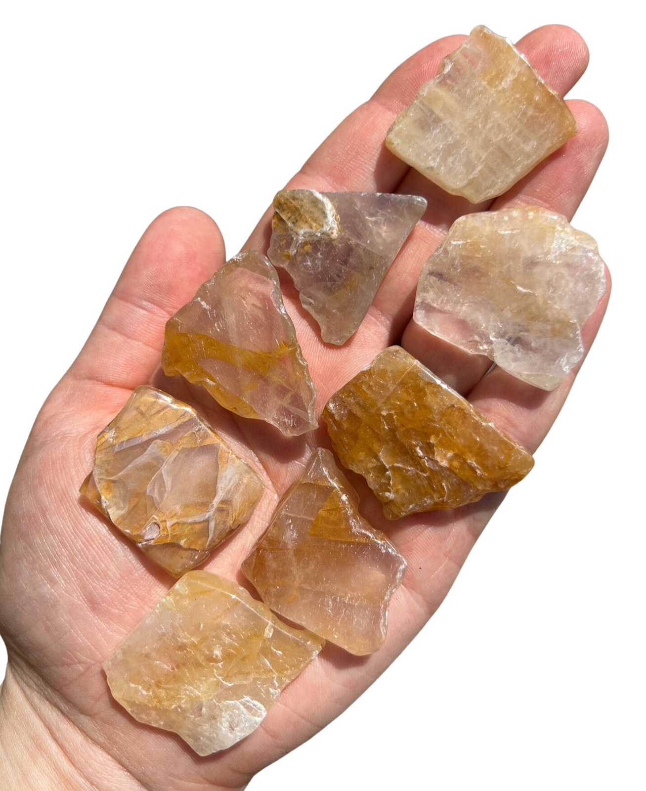 Golden Healer Quartz Slice, Natural Golden Healer Quartz from Brazil